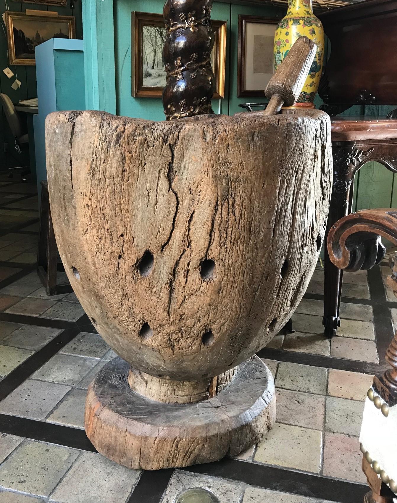 Madera Tallada a Mano Jardinera Jardinera Cachepot Antigüedades Decorativas LA en venta 9