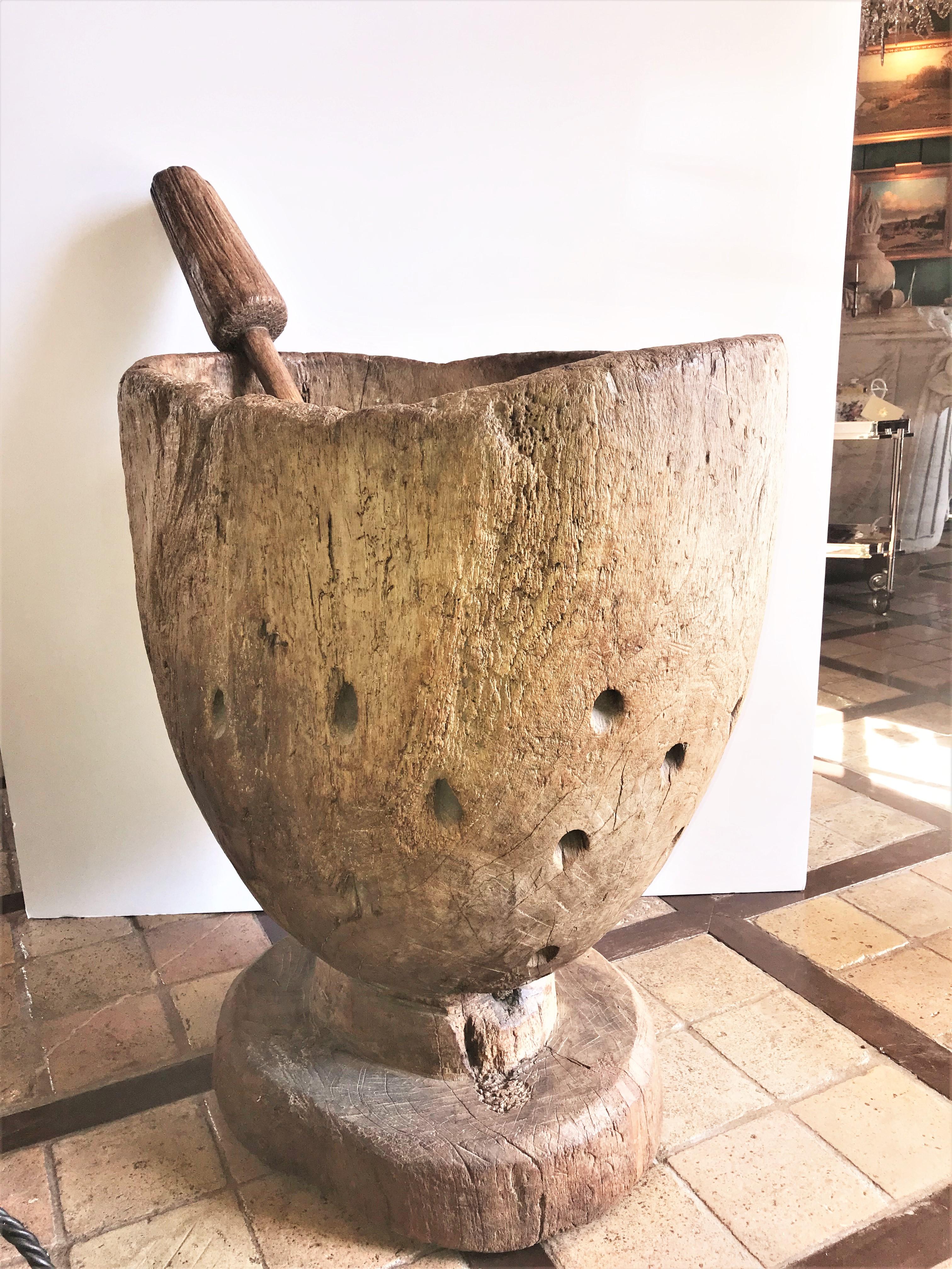 Madera Tallada a Mano Jardinera Jardinera Cachepot Antigüedades Decorativas LA en venta 10