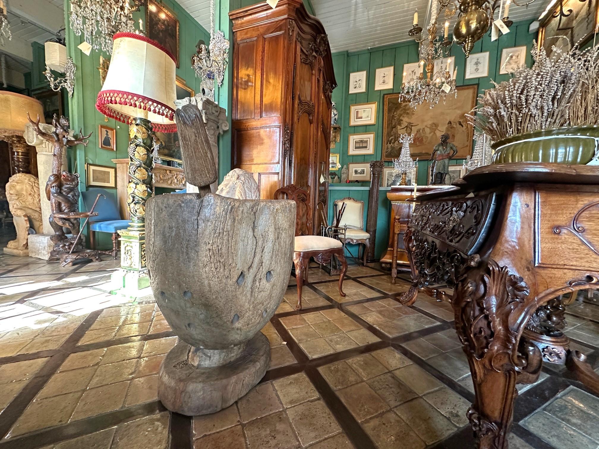 Madera Tallada a Mano Jardinera Jardinera Cachepot Antigüedades Decorativas LA Tallado en venta