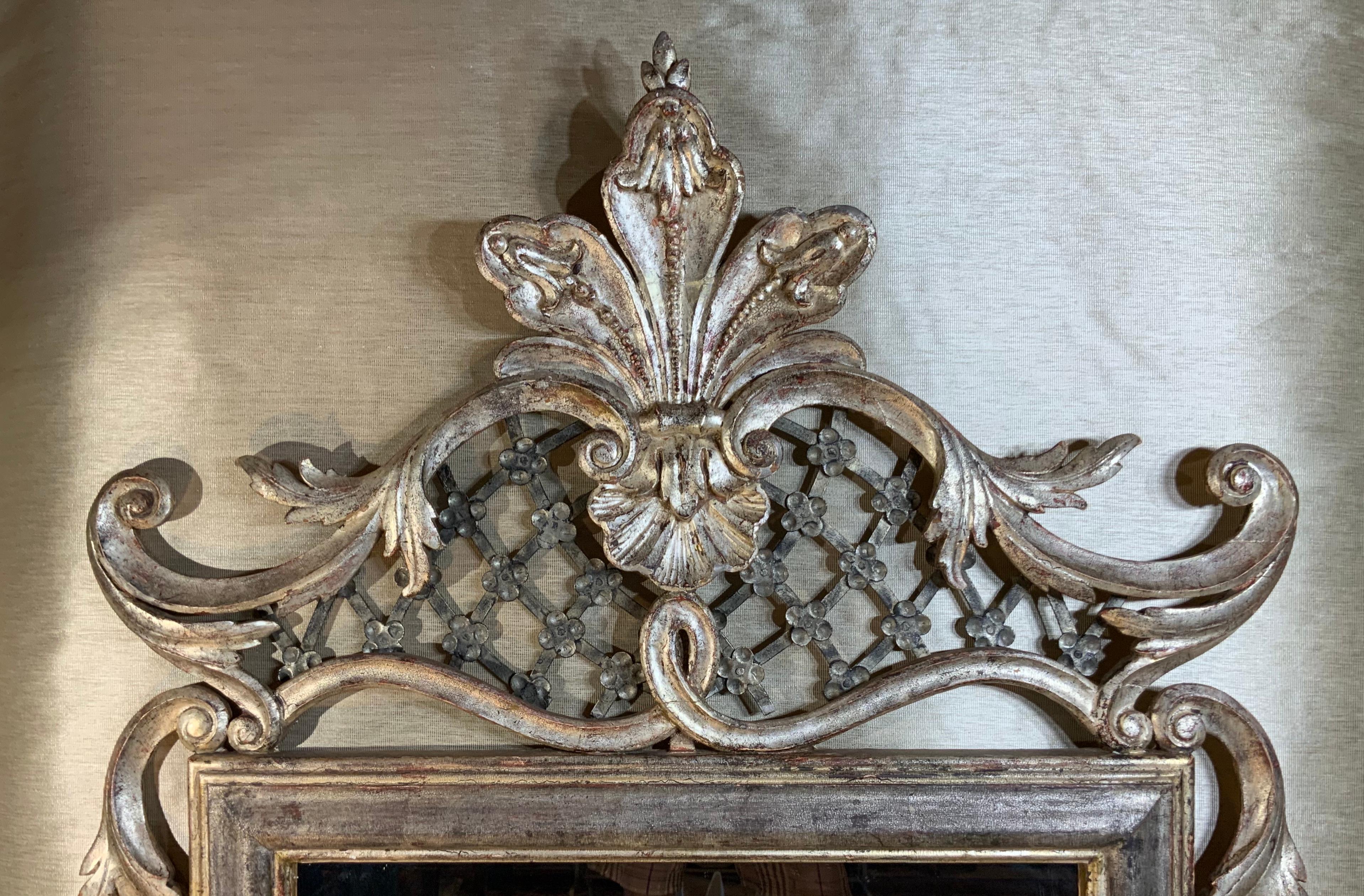 Hand geschnitzt Wood Italienisch vergoldet Spiegel (20. Jahrhundert)