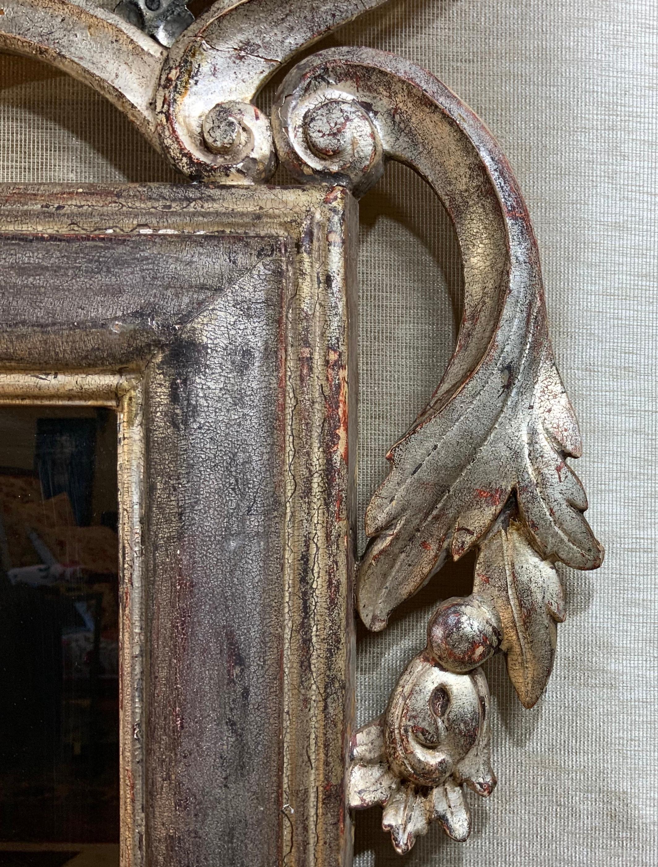 Hand Carved Wood Italian Gilt Mirror 2