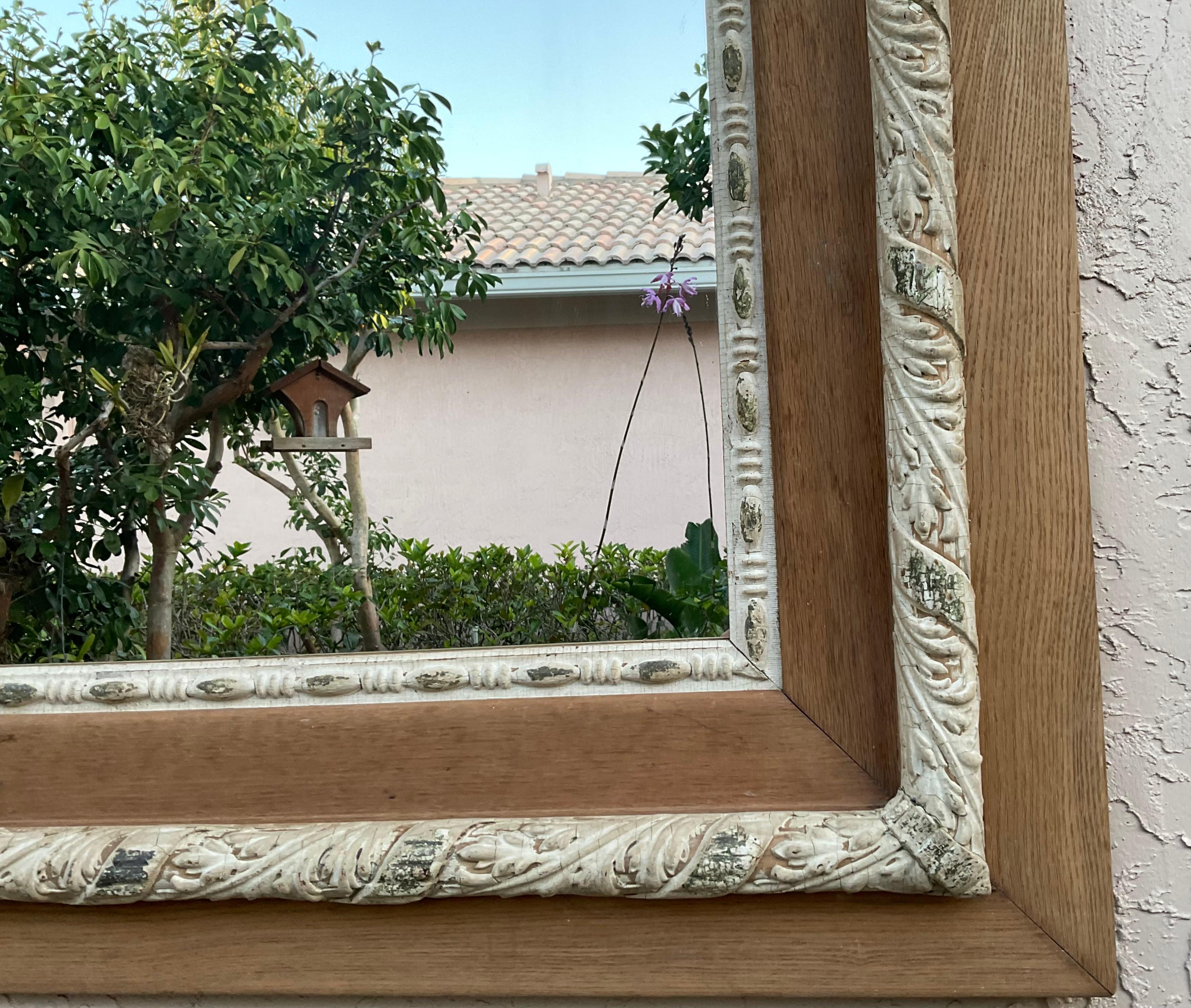 Hand Carved Wood Italian Mirror For Sale 3