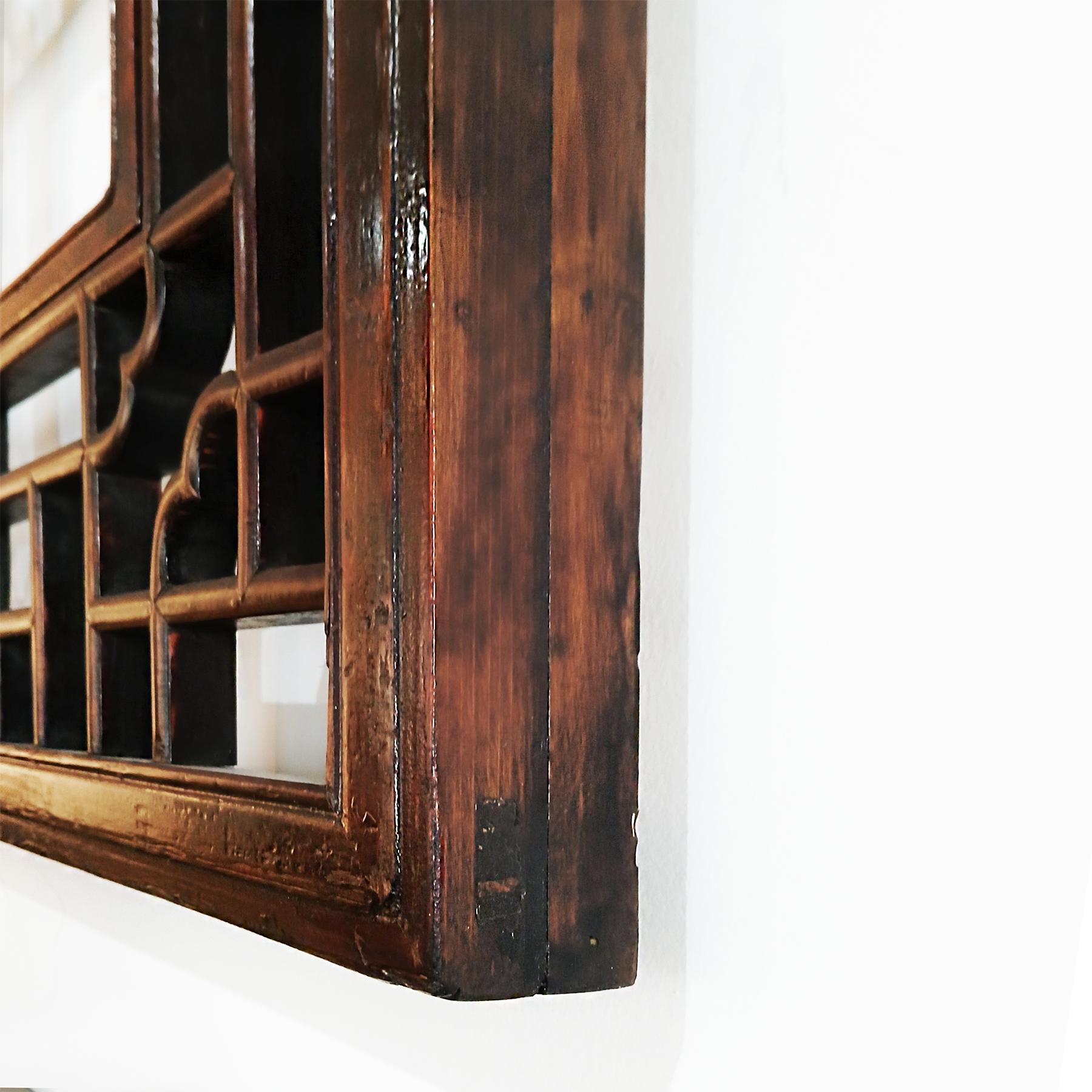 Hand-Carved Wood Lattice Panel, Early 20th Century 7