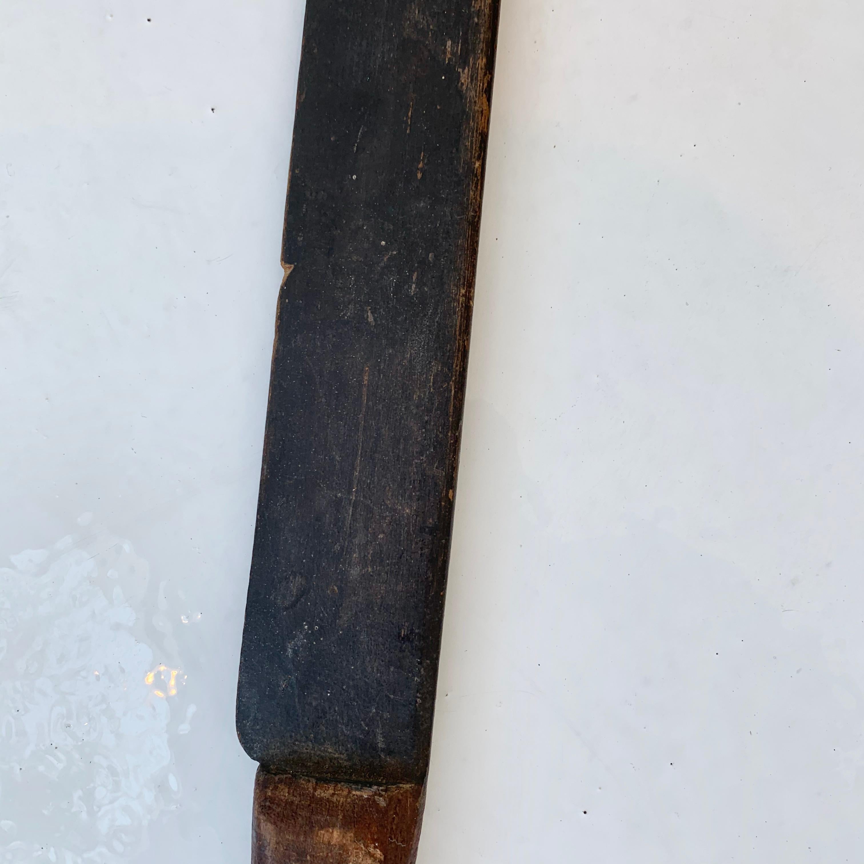 Hand Carved Wood Machete In Good Condition For Sale In Los Angeles, CA