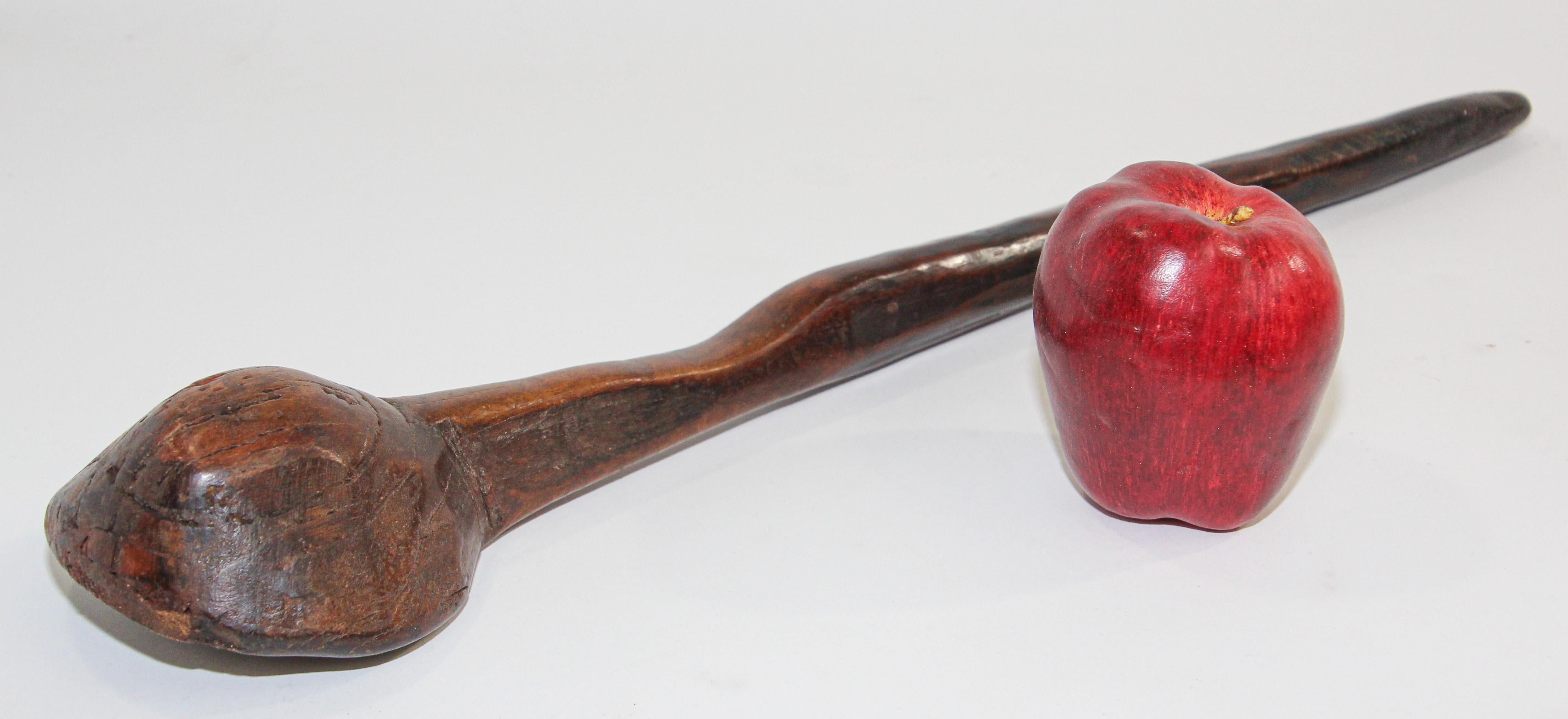 Cuchara Grande Étnica Marroquí de Madera Tallada a Mano en venta 1