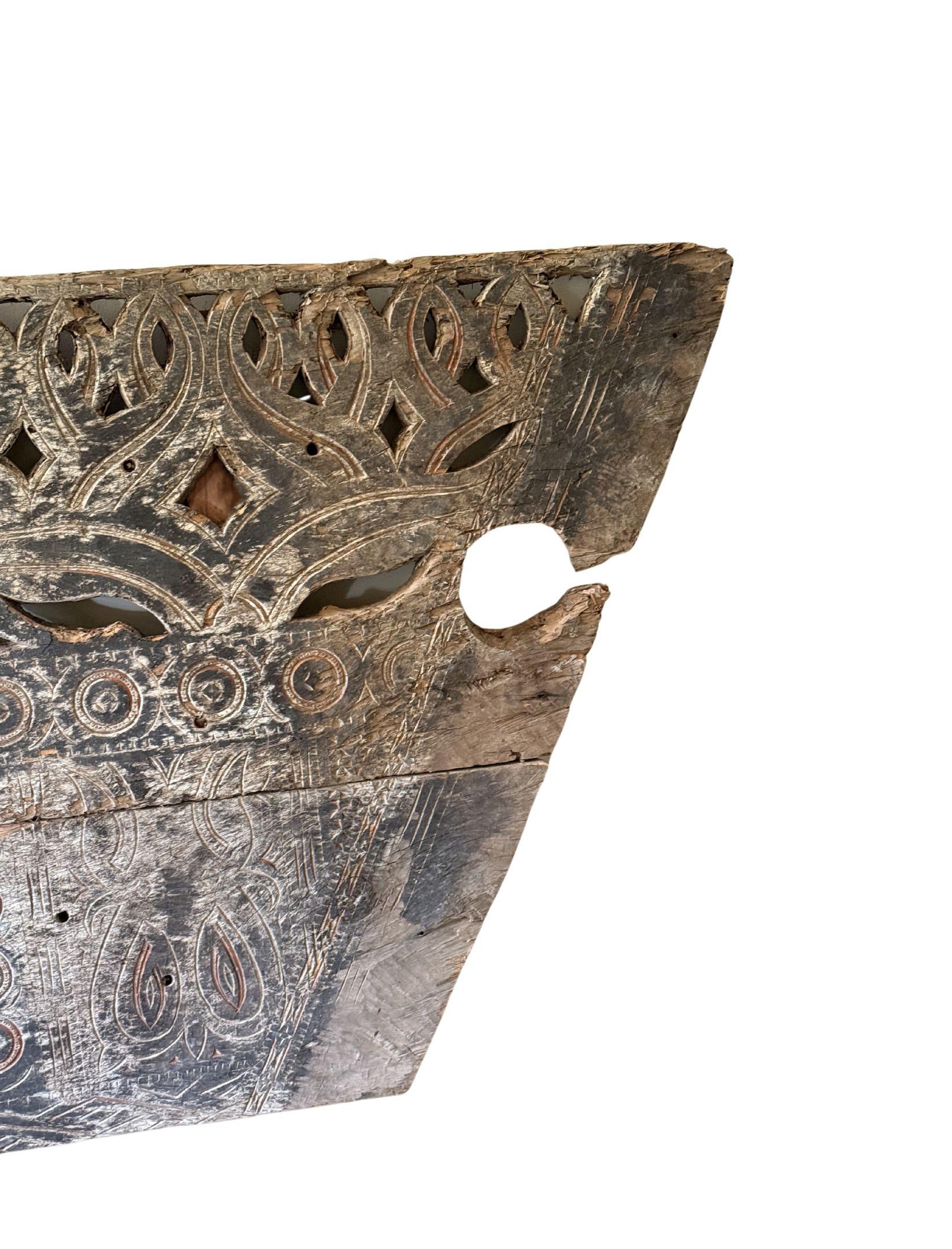 Conjunto de paneles de madera tallada a mano de Toraja, Indonesia, c. 1900 en venta 3