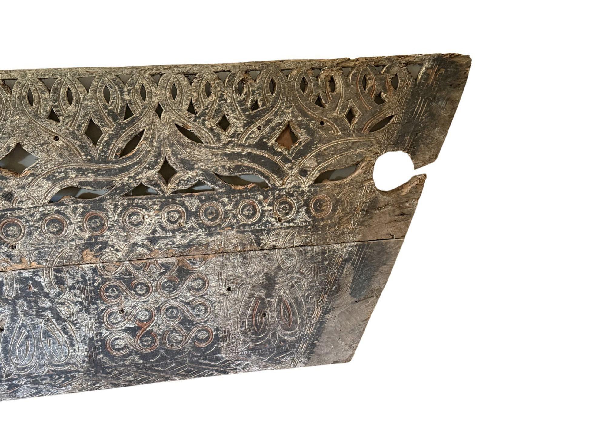 Conjunto de paneles de madera tallada a mano de Toraja, Indonesia, c. 1900 Indonesio en venta