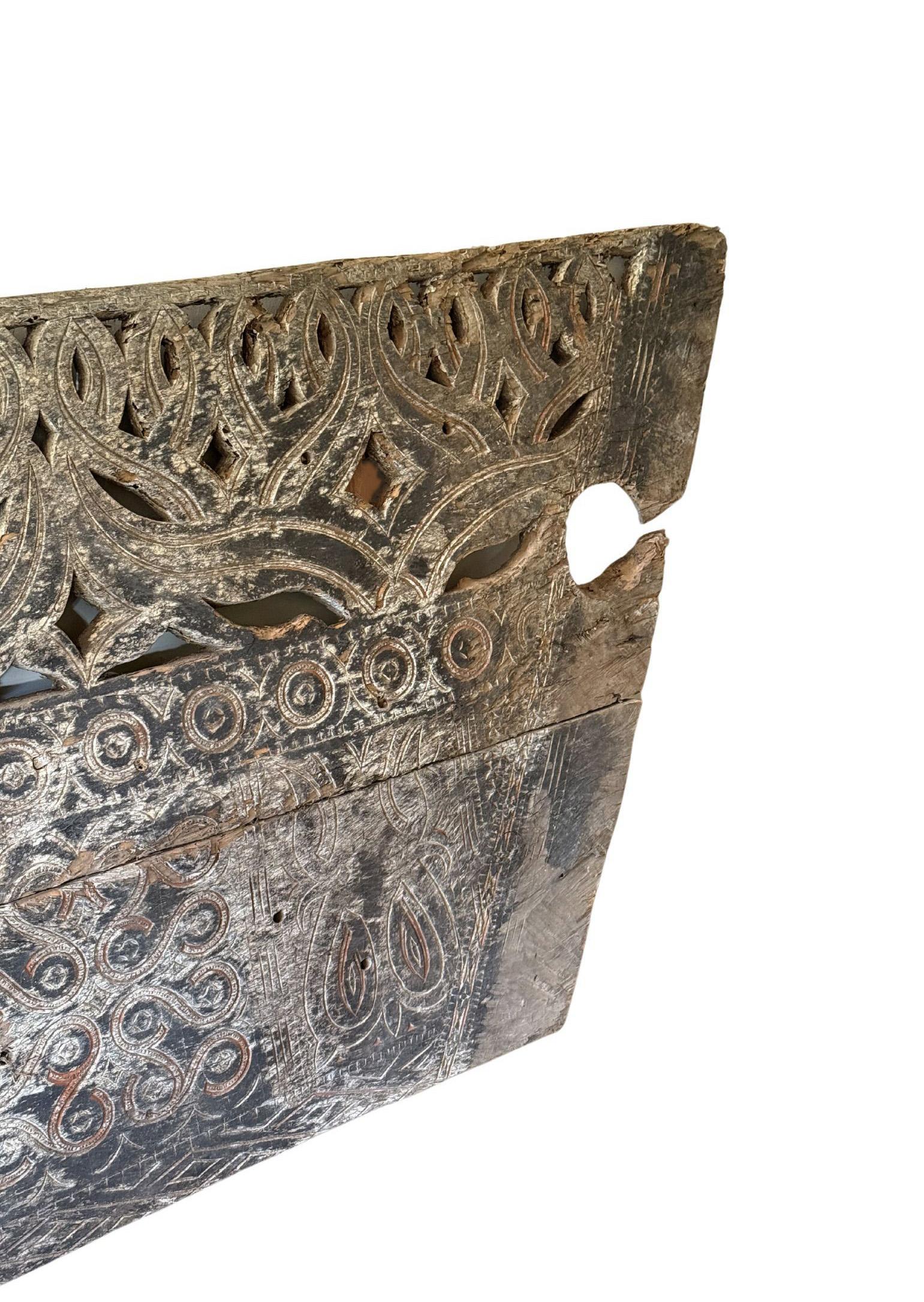 Conjunto de paneles de madera tallada a mano de Toraja, Indonesia, c. 1900 principios del siglo XX en venta