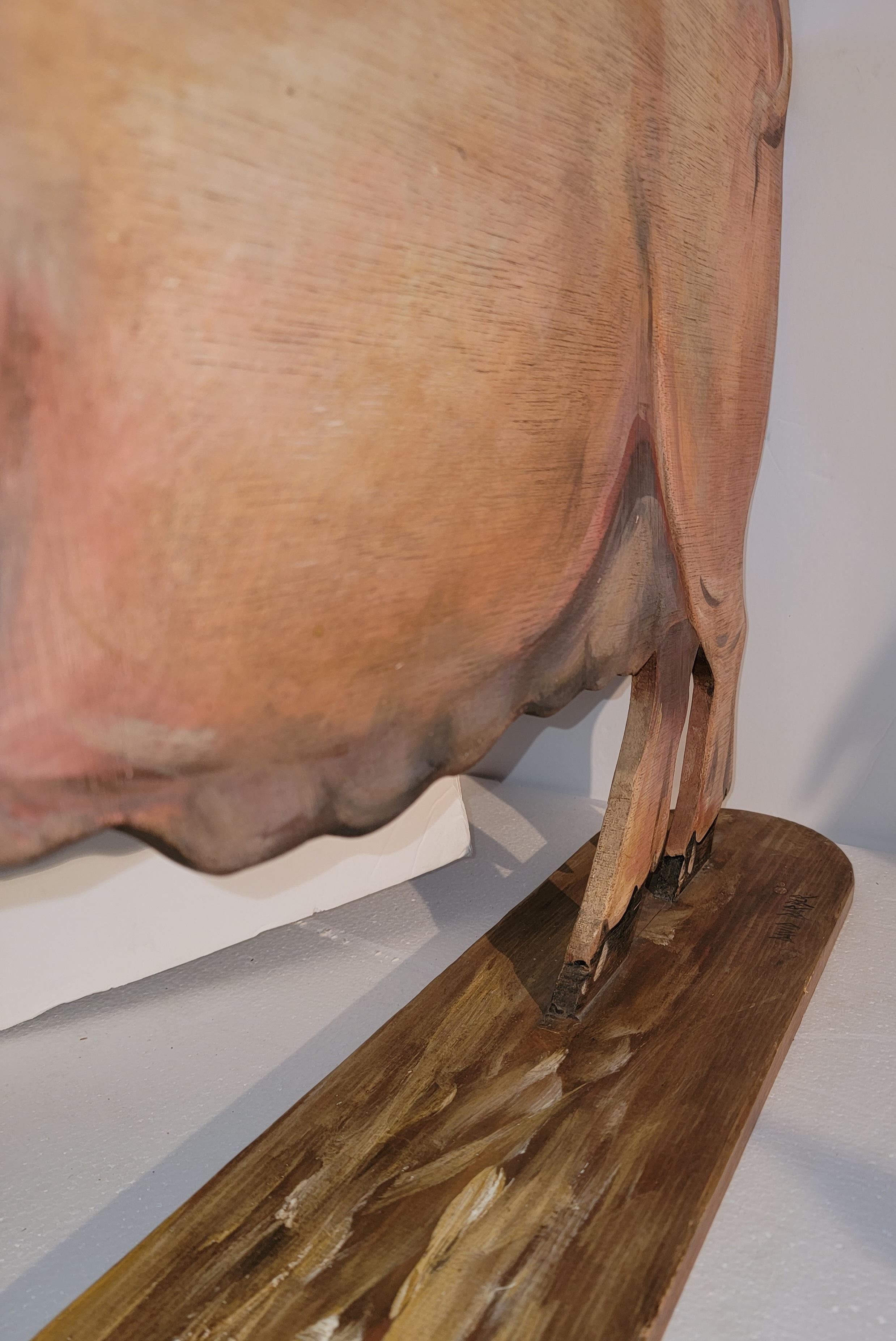 wood carved pig
