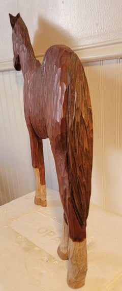 Hand Carved Wood Signed Horse "Neil Korpinen"