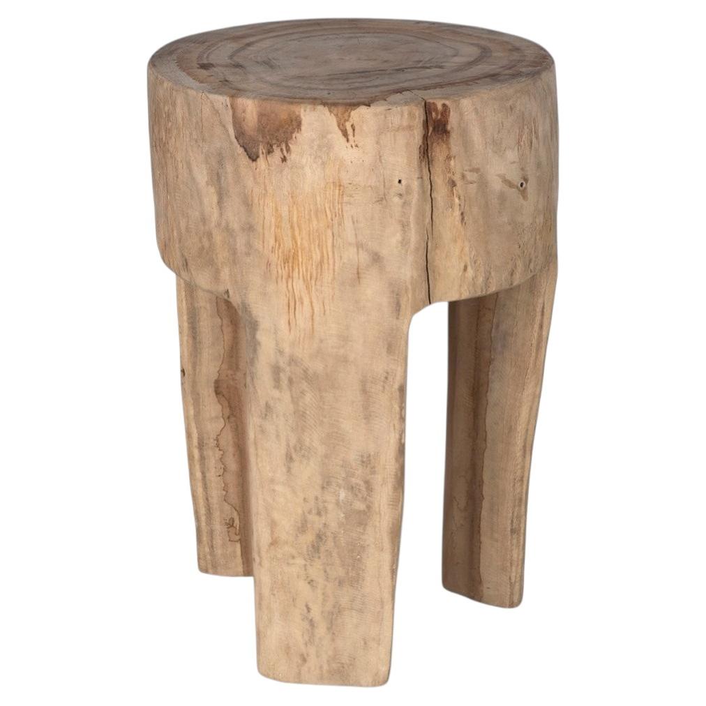 Hand Carved Wood Stool