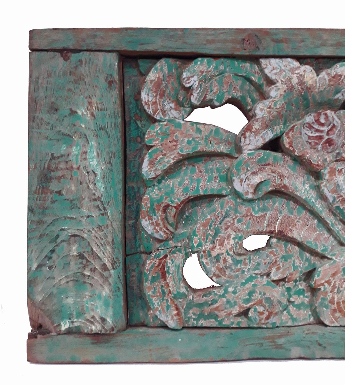 Indonesian Hand Carved Wood Wall Panel from Indonesia