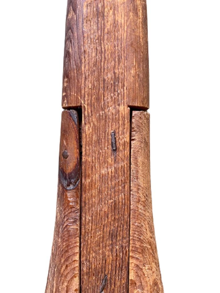 American Large Hand Carved Wooden Anchor Mold, circa 1900