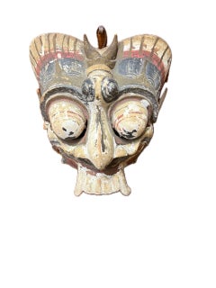 Hand-Carved Wooden Balinese Mask