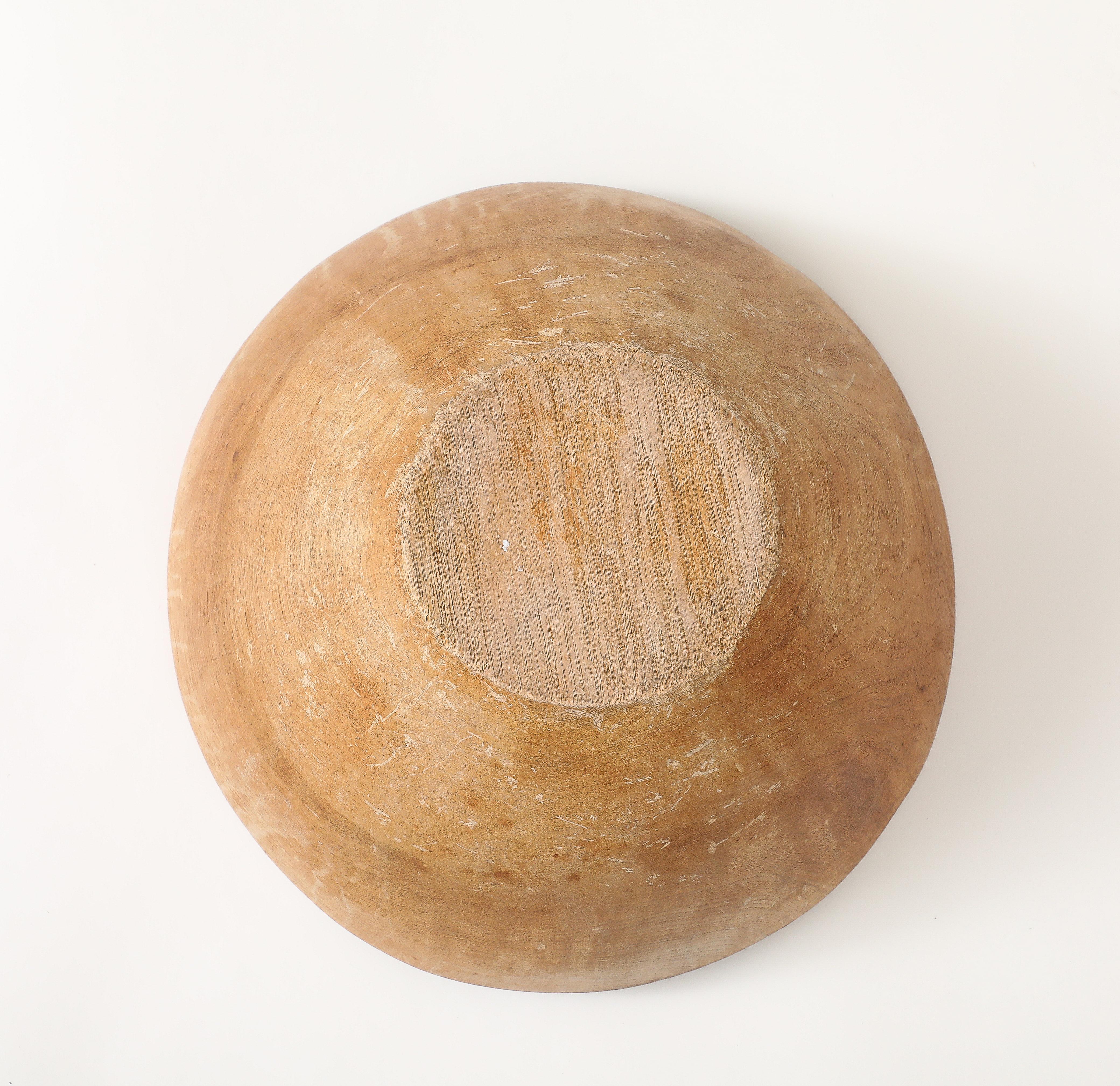 Hand Carved Wooden Bowl, France For Sale 4