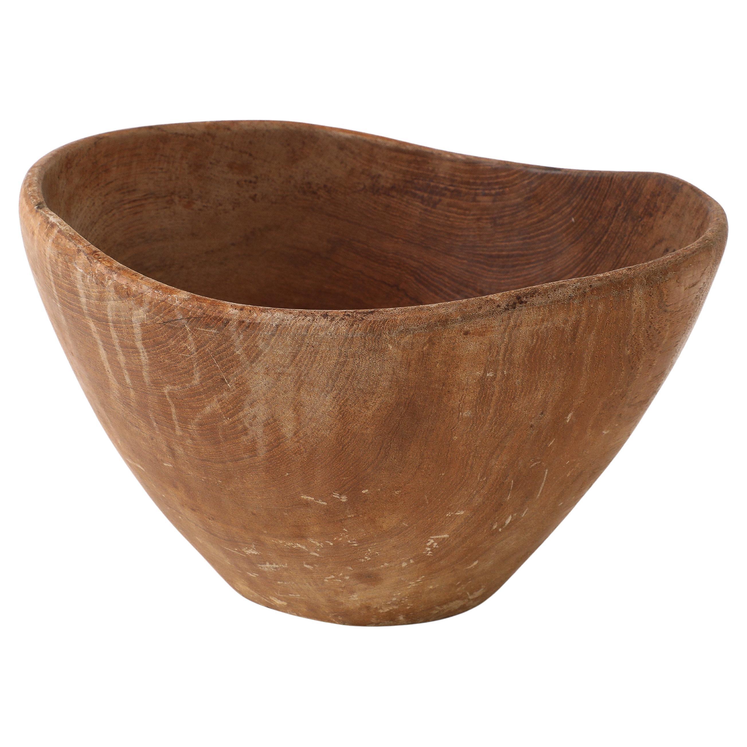 Hand Carved Elm Bowl