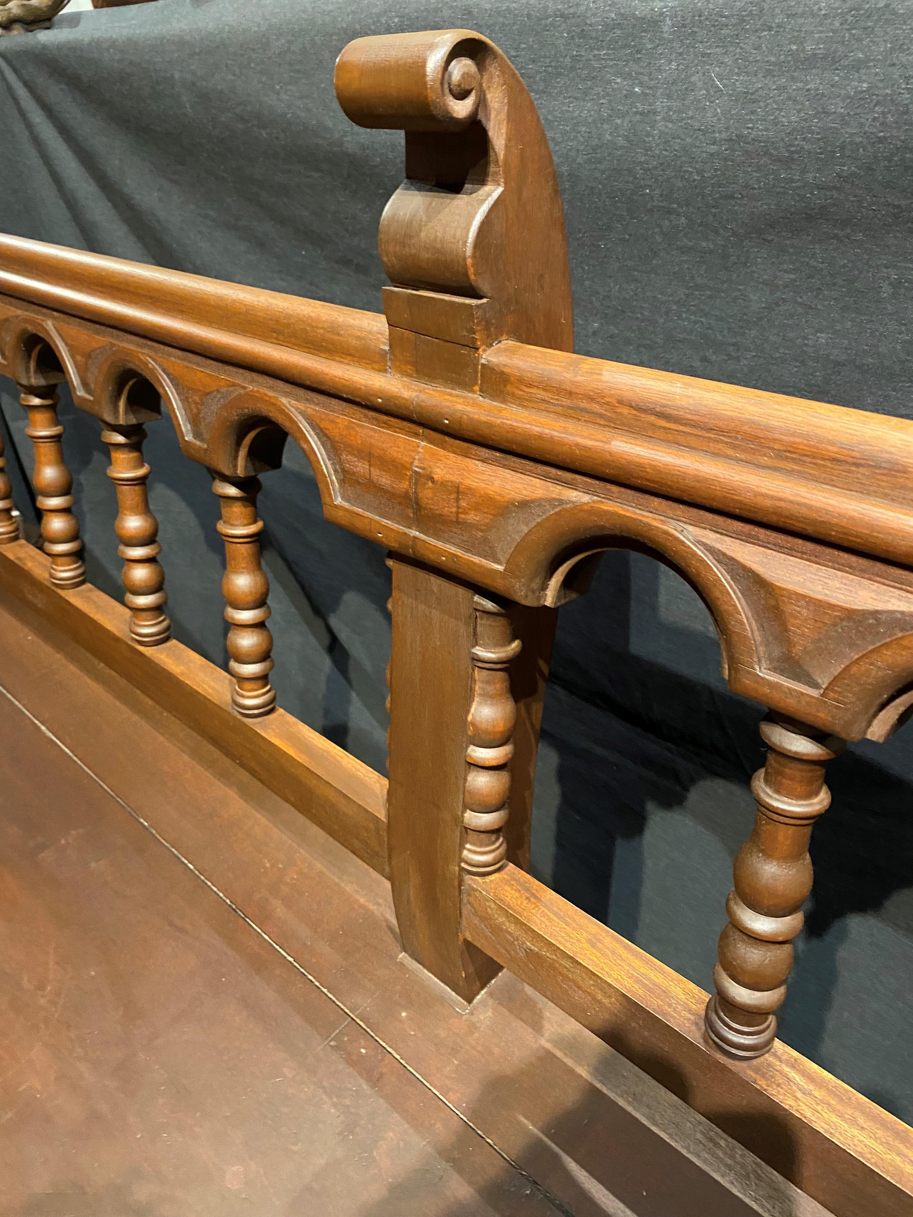 Hand Carved Wooden Church Pew or Bench from Guatemala For Sale 3