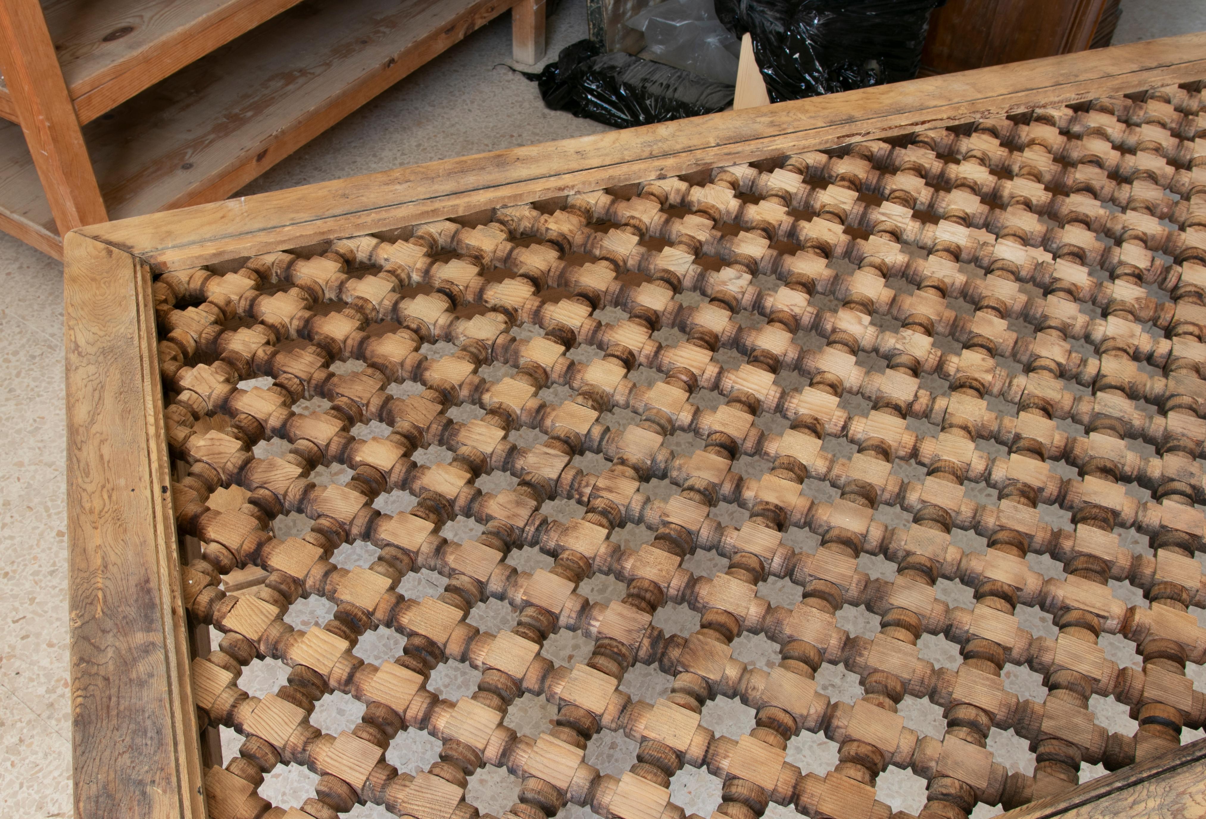 wooden lattice coffee table