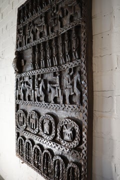 Hand Carved Wooden Door from the Dogon Tribe in Mali, Afrika