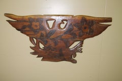 Hand Carved Wooden Eagle Wall Sculpture