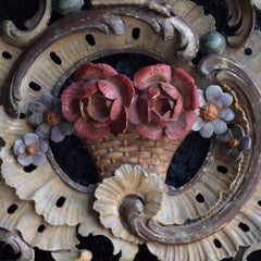 Hand Carved Wooden Early 20th Century Mirror