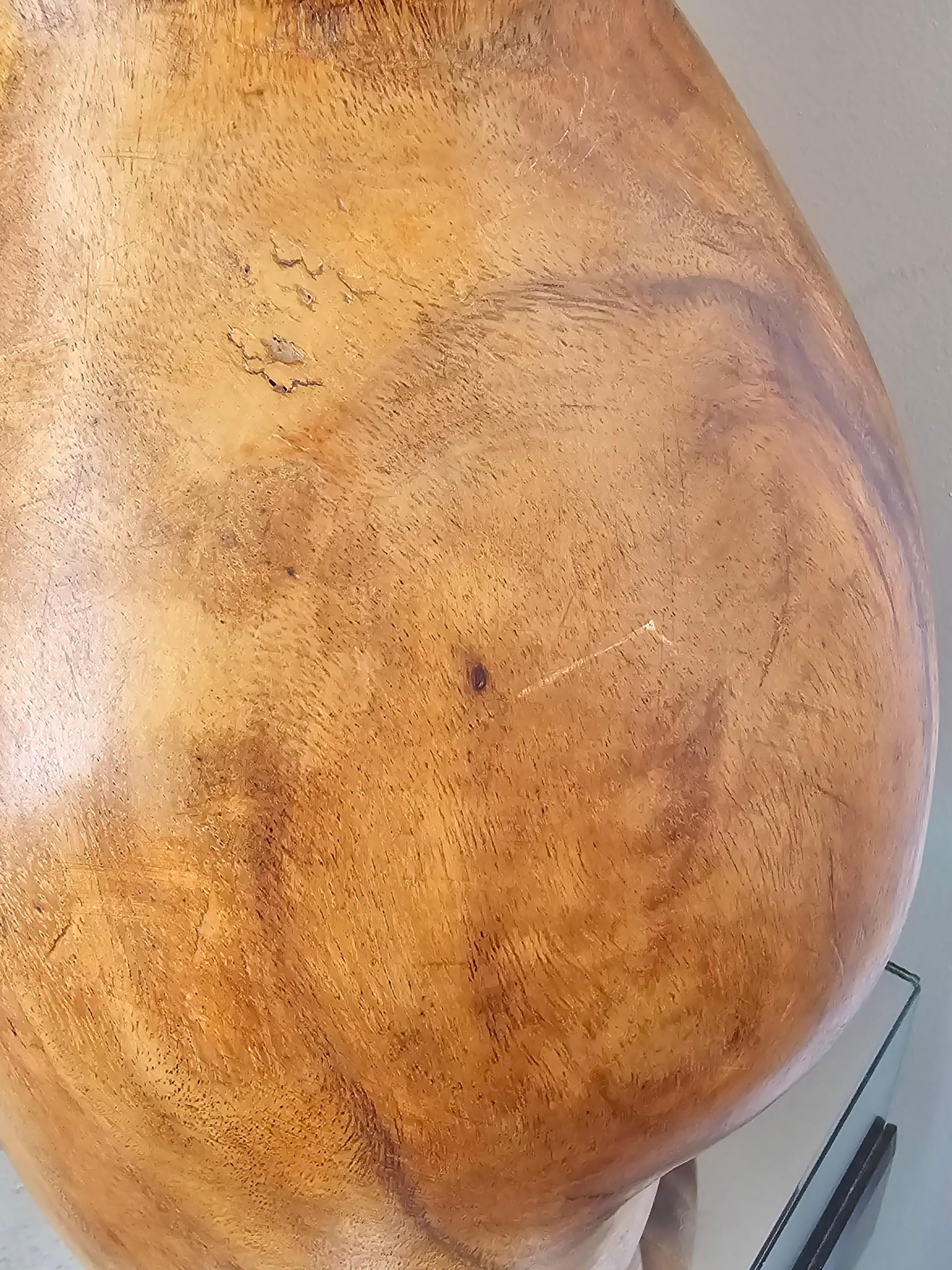 Handgeschnitzte weibliche Torso-Skulptur aus Holz im Zustand „Gut“ im Angebot in Toronto, ON