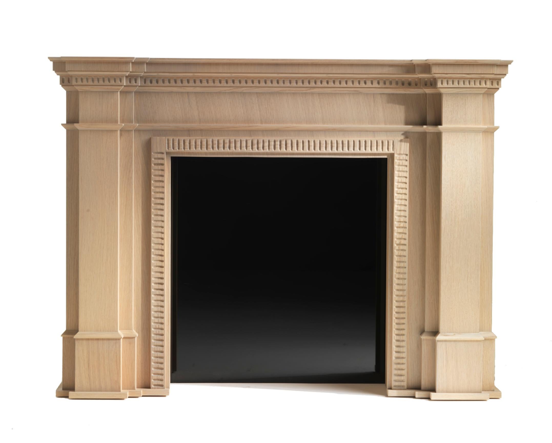 Step into the warmth of tradition with the Keddleston Antik Wooden Fireplace—a masterpiece born from British inspiration and crafted by the architectural visionaries, Archer Humphryes Architects. This fireplace is not merely a source of heat; it's a
