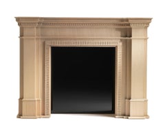 KEDDLESTON ANTIK Wooden Fireplace with Mirror Back in Solid Oak by Piero Manara