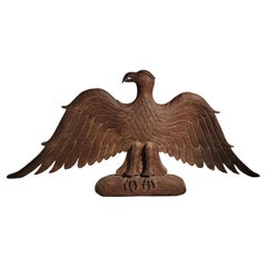 hand Carved Wooden Plaque Eagle on Custom Wooden Base