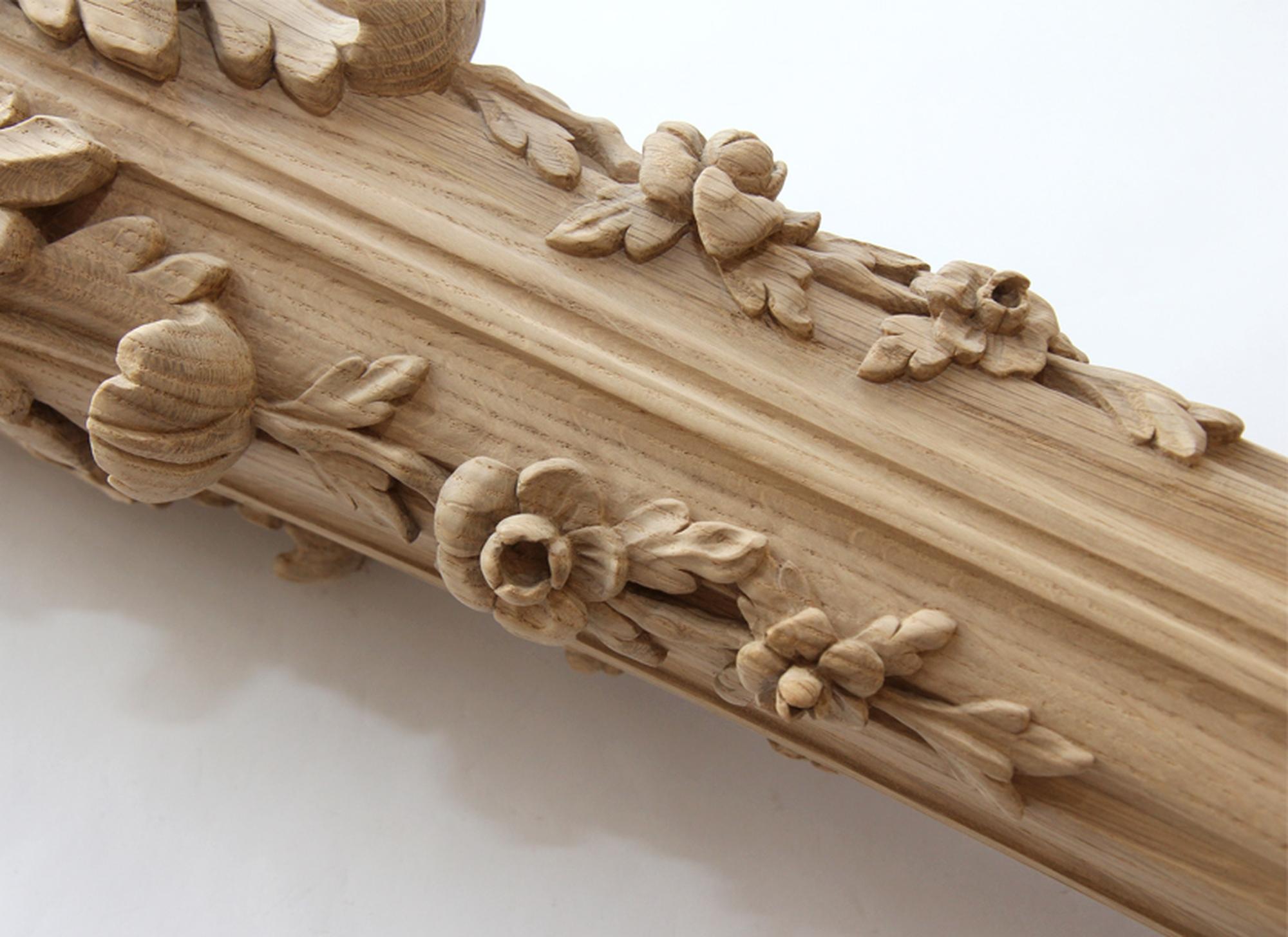 carved wooden posts