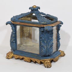 Hand Carved Wooden Reliquary Shrine, Italian Baroque, Circa 1750