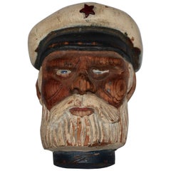 Hand-Carved Wooden Sea Captain Miniature Dated 1937