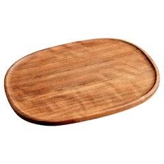 Plateau en bois sculpté à la main par Werkstätte Carl Auböck Austria, années 1960