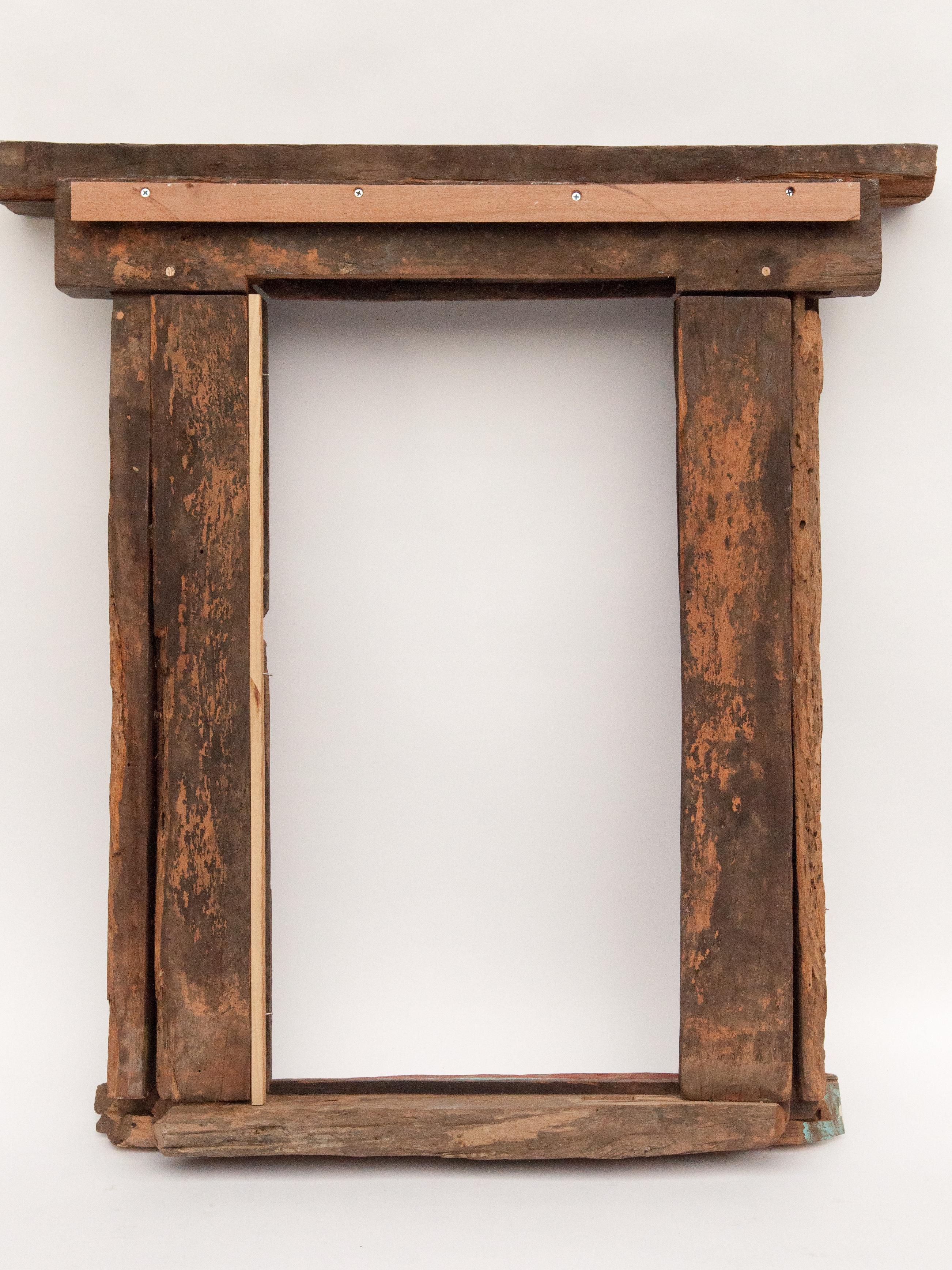 Hand Carved Wooden Window or Mirror Frame, Late 19th Century, Nepal 9