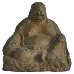 Hand-Casted Bronze Figure of Budai, China, Early 20th Century