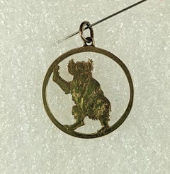 Hand Chased Gold Bear Charm