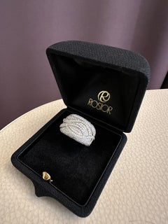 Hand Chiseled in Platinum Cocktail Ring set with Diamonds