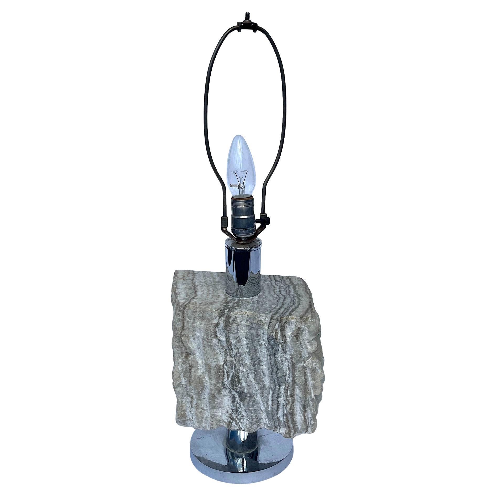 Lámpara de mesa de mármol tallado a mano Italiano en venta