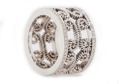 Hand-Coiled Etruscan Style Band with Diamonds