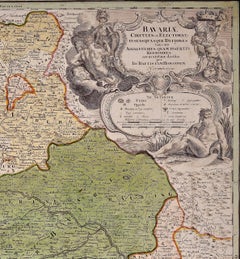 Hand Colored 18th C. Homann Map of Bavaria & Portions of Austria and Switzerland