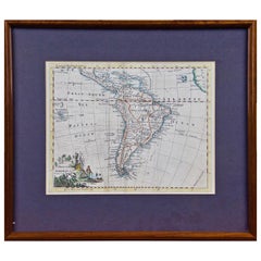 Antique South America: Hand-colored 18th Century Framed Map by Thomas Jefferys