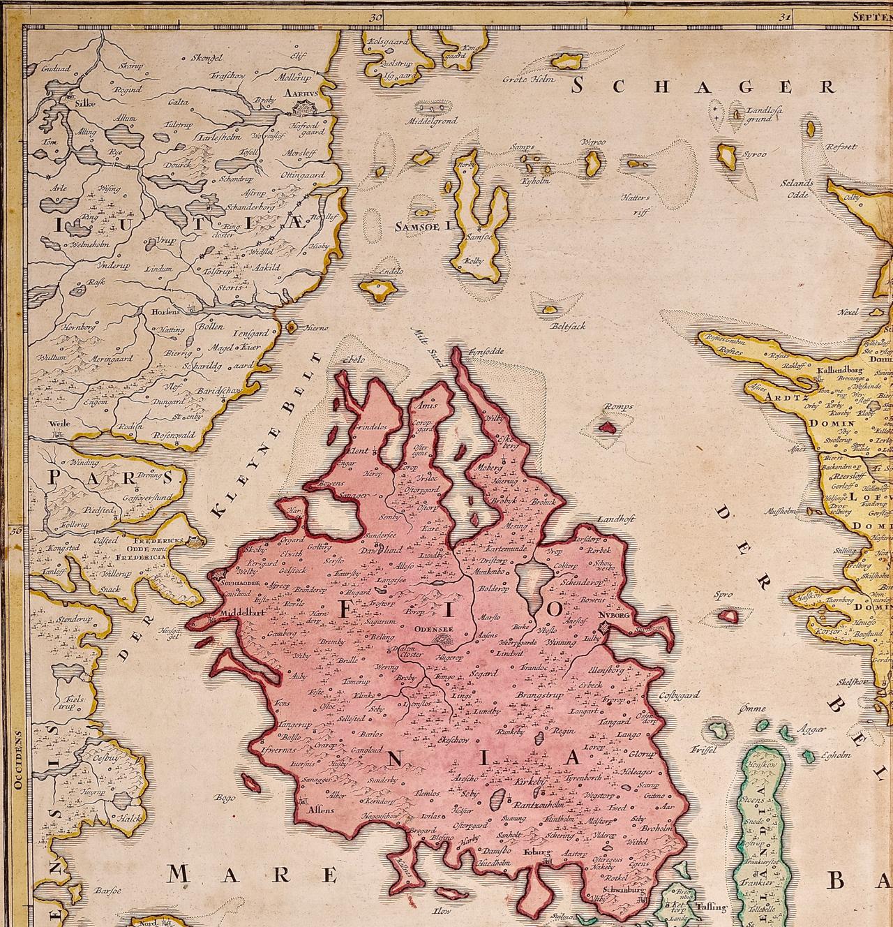 An 18th century copper plate hand-colored map entitled 