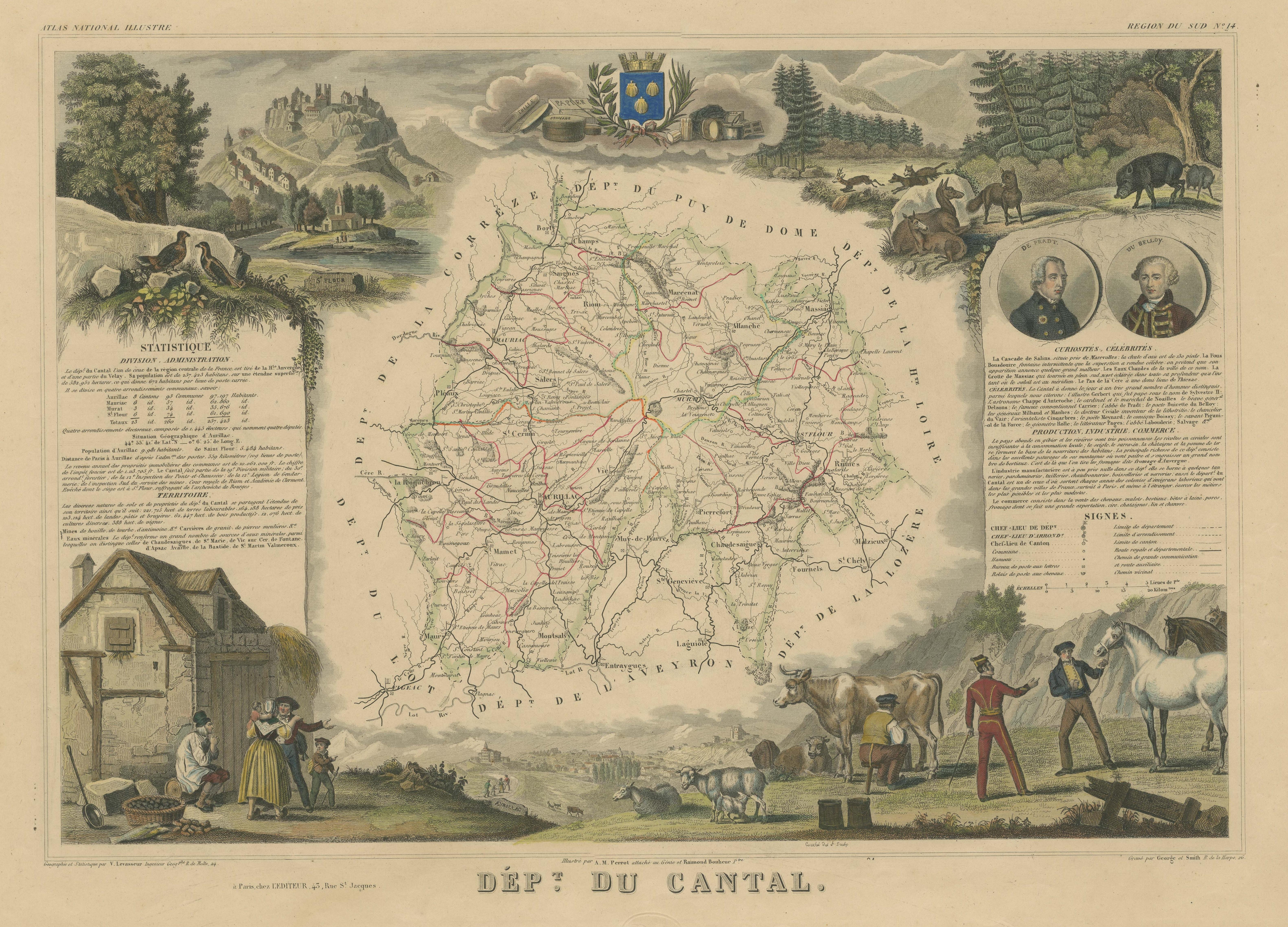 cantal france map
