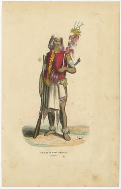 "Warrior of Timor: A Handcolored Glimpse into Indonesian Culture, 1845
