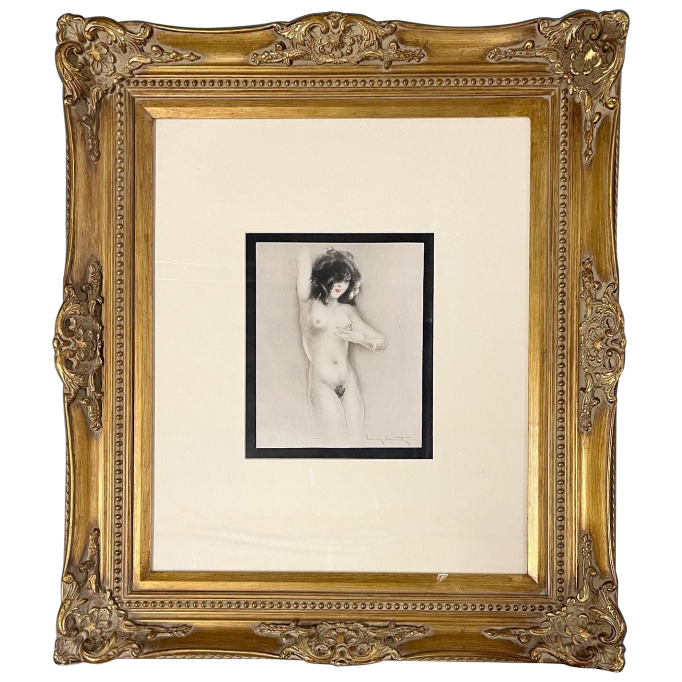 Hand Colored by Louis Icart: Slightly Swollen Areola. Authenticated