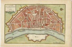 Hand-Colored City Plan of Cologne by Nicolas de Fer, 1705