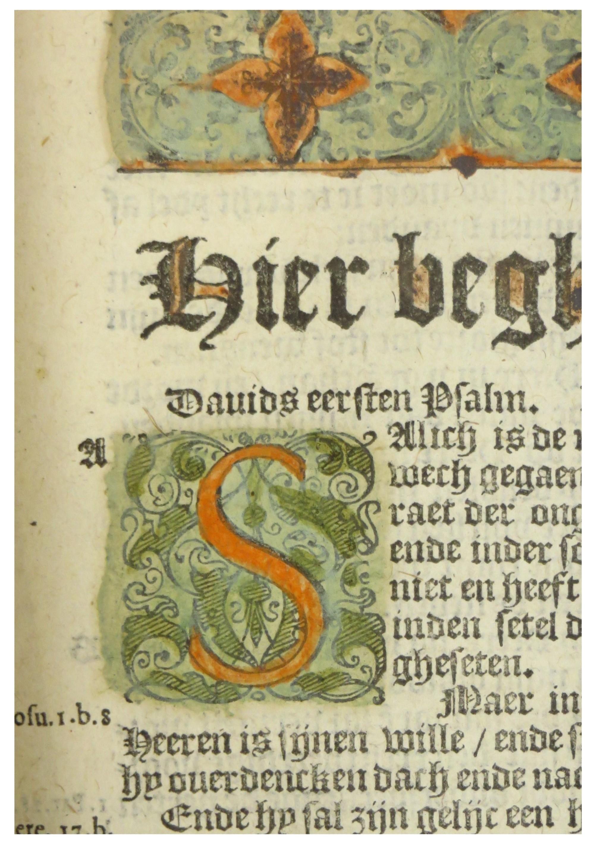 Hand-colored 16th century copy of the famous Moerentorf Bible For Sale 2