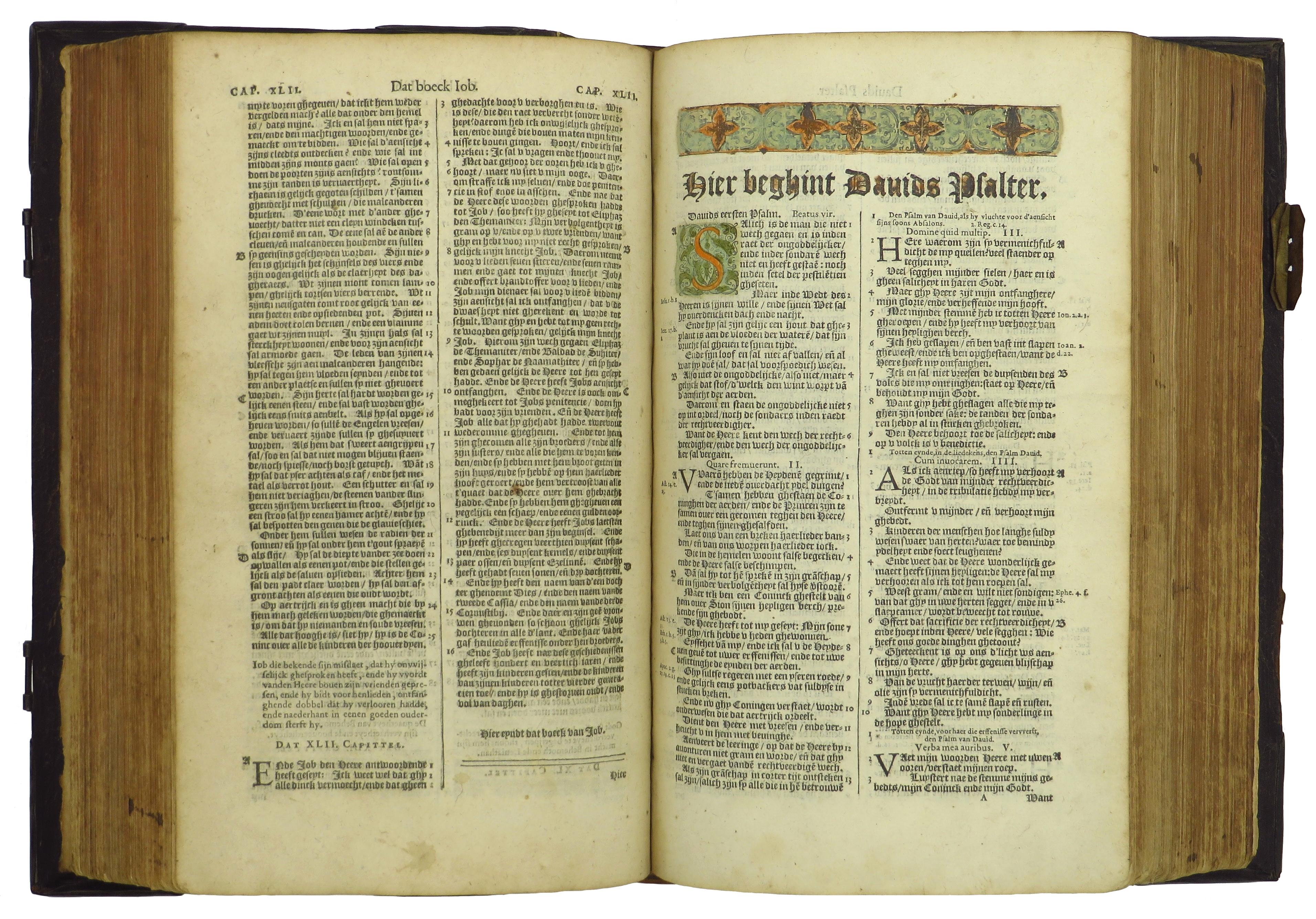 Hand-colored 16th century copy of the famous Moerentorf Bible For Sale 4