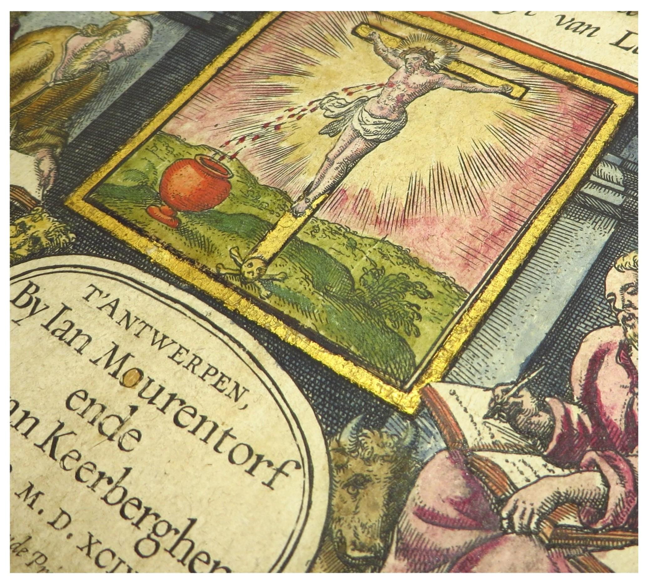 Baroque Hand-colored 16th century copy of the famous Moerentorf Bible For Sale
