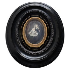 Hand-Colored Daguerreotype / Ambrotype of a Woman and Her Child, 19th Century